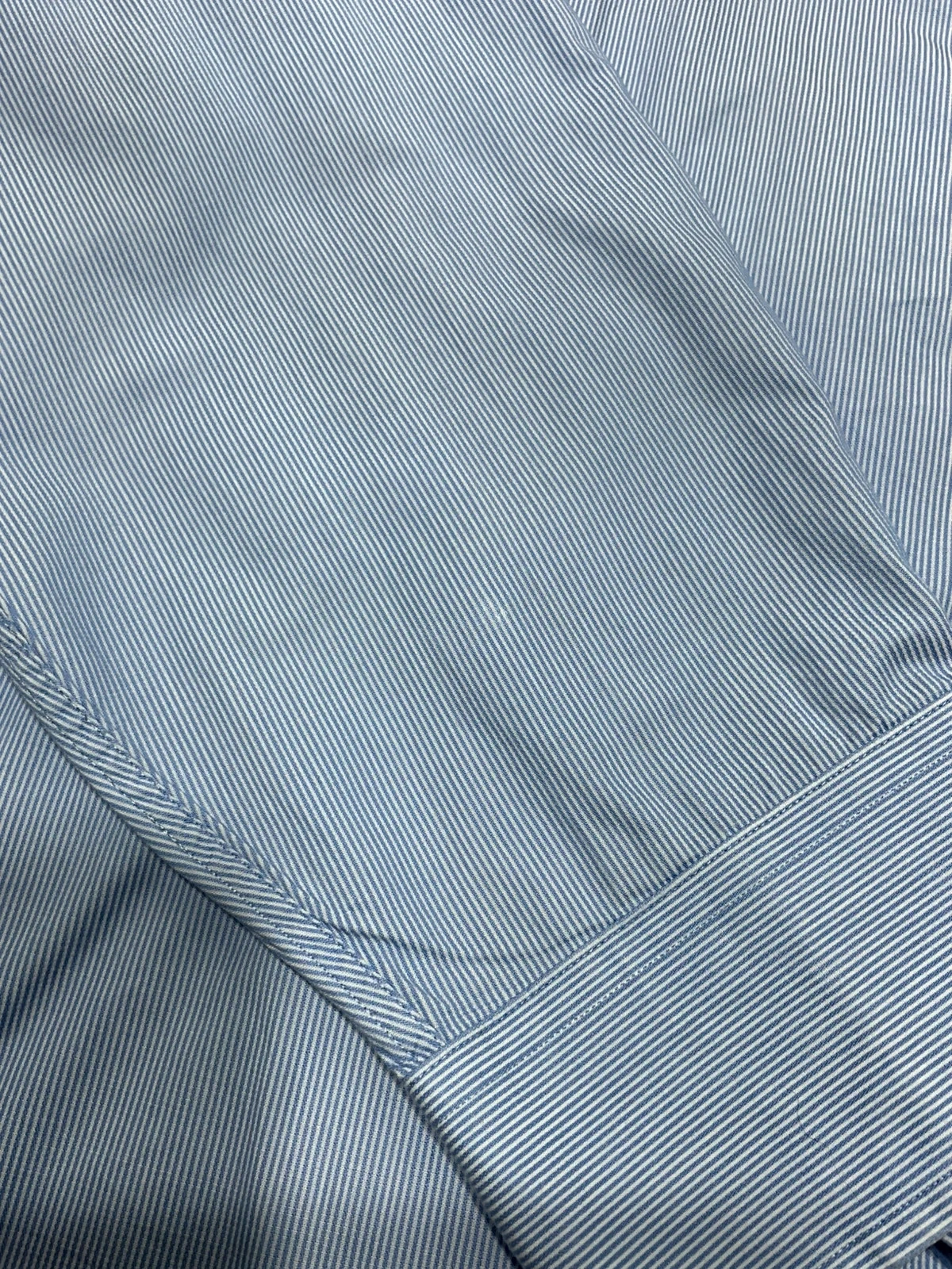 Chemise Tommy Hilfiger Regular Fit 17.5 32-33 Preppy 100% Coton Rayée Bleu Ciel – photo 9
